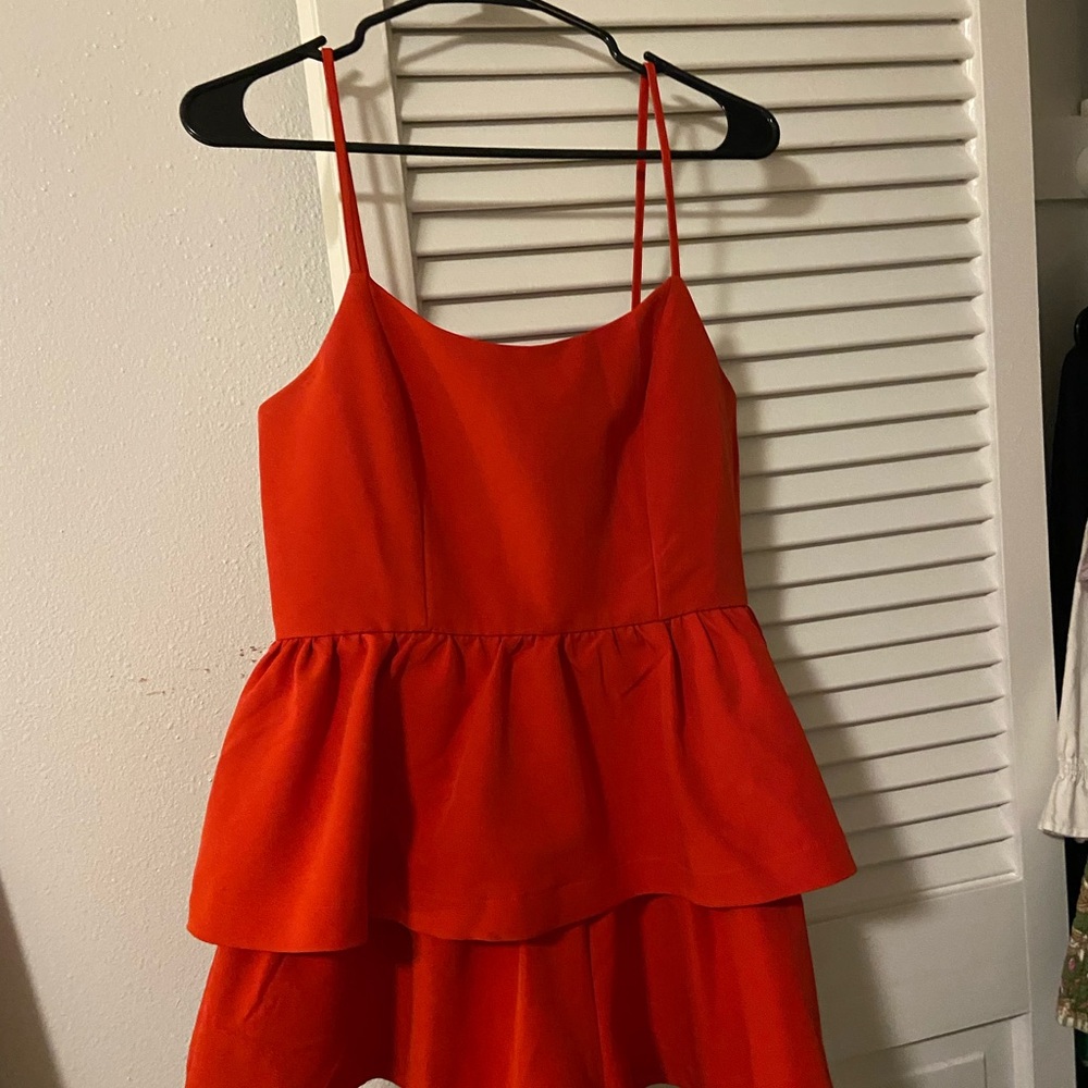 Red Ruffle Romper